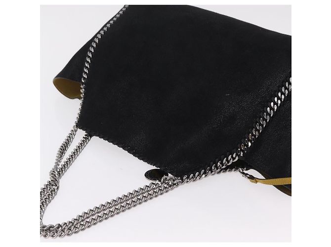 Stella Mc Cartney Borsa Tote con Catena Stella MacCartney polyester Black Silver 507185 Auth 206136A Nero Argento - vista 6