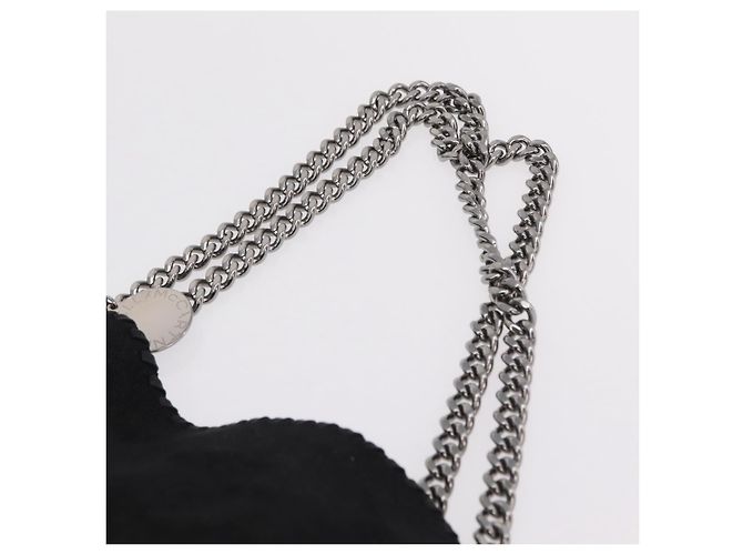 Stella Mc Cartney Borsa Tote con Catena Stella MacCartney polyester Black Silver 507185 Auth 206136A Nero Argento - vista 8