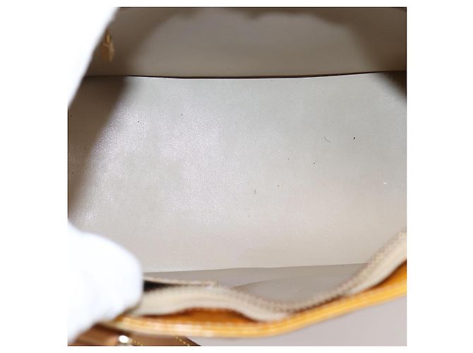 Borsa a mano LOUIS VUITTON Monogram Vernis Houston Beige M91004 LV Auth ep15845 - vista 10