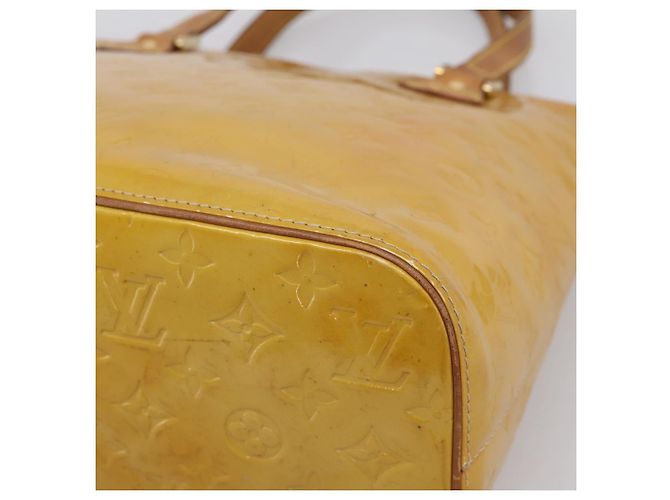 Borsa a mano LOUIS VUITTON Monogram Vernis Houston Beige M91004 LV Auth ep15845 - vista 15