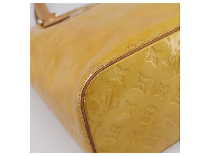 Borsa a mano LOUIS VUITTON Monogram Vernis Houston Beige M91004 LV Auth ep15845 - vista 16