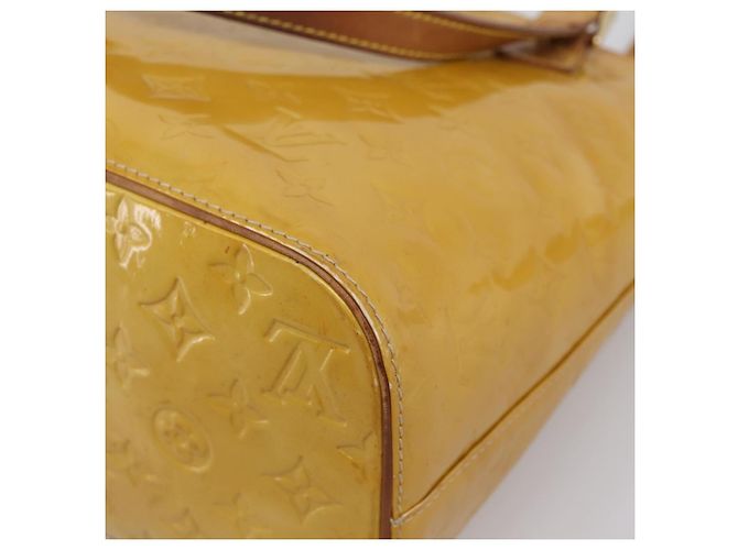 Borsa a mano LOUIS VUITTON Monogram Vernis Houston Beige M91004 LV Auth ep15845 - vista 17