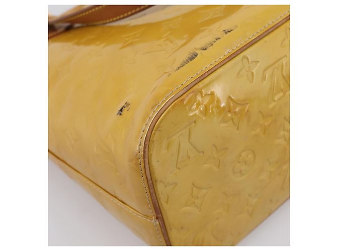 Borsa a mano LOUIS VUITTON Monogram Vernis Houston Beige M91004 LV Auth ep15845 - vista 18