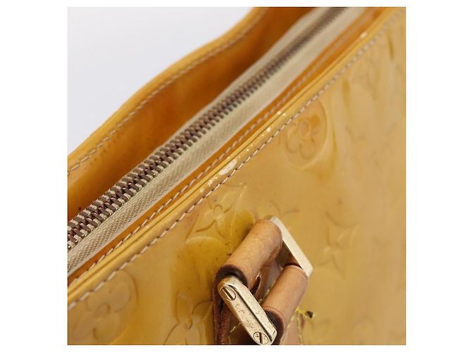 Borsa a mano LOUIS VUITTON Monogram Vernis Houston Beige M91004 LV Auth ep15845 - vista 20