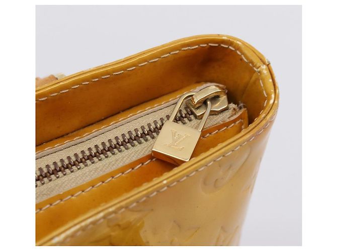 Borsa a mano LOUIS VUITTON Monogram Vernis Houston Beige M91004 LV Auth ep15845 - vista 21
