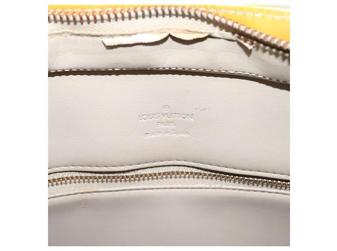 Borsa a mano LOUIS VUITTON Monogram Vernis Houston Beige M91004 LV Auth ep15845 - vista 22