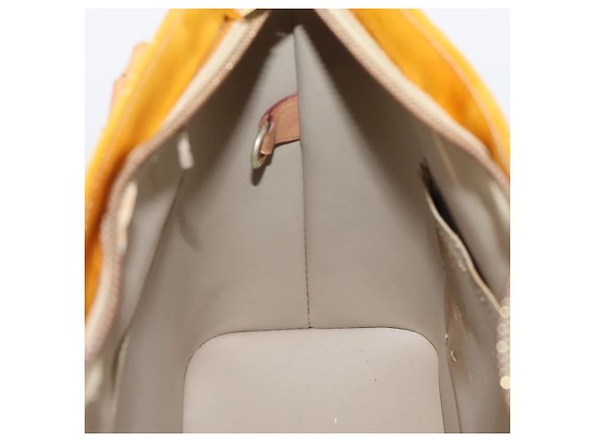 Borsa a mano LOUIS VUITTON Monogram Vernis Houston Beige M91004 LV Auth ep15845 - vista 23