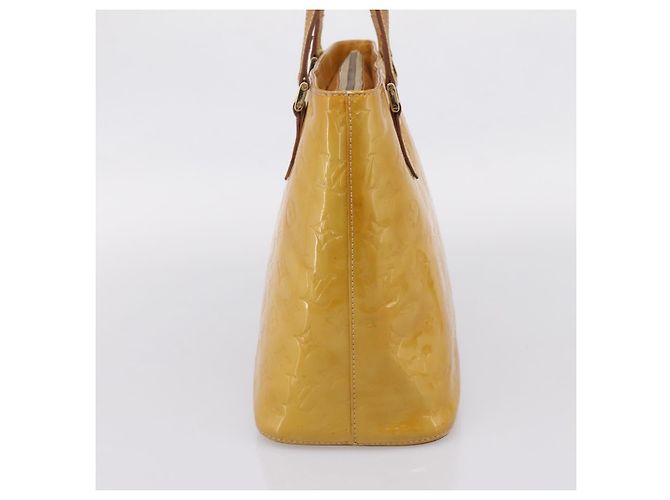Borsa a mano LOUIS VUITTON Monogram Vernis Houston Beige M91004 LV Auth ep15845 - vista 3