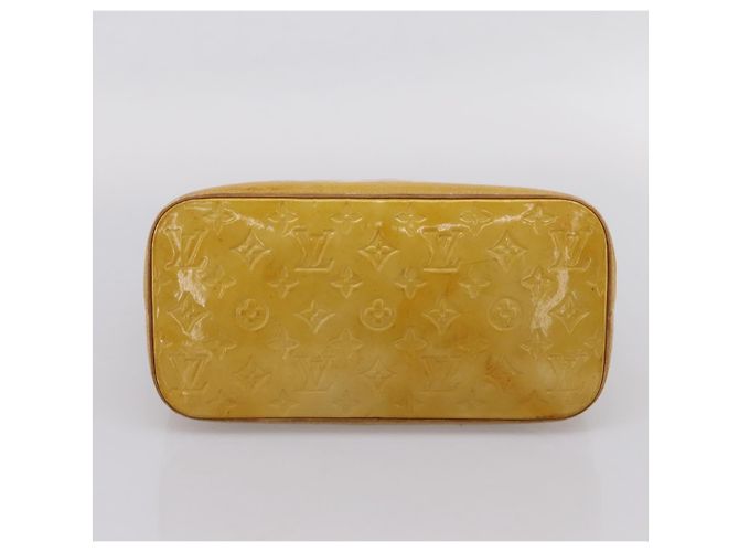 Borsa a mano LOUIS VUITTON Monogram Vernis Houston Beige M91004 LV Auth ep15845 - vista 5