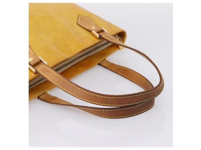 Borsa a mano LOUIS VUITTON Monogram Vernis Houston Beige M91004 LV Auth ep15845 - vista 7