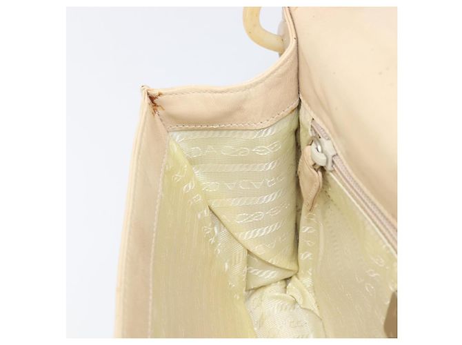 PRADA Schultertasche mit Kette aus Leder Beige Auth bs37117 - Ansicht 23