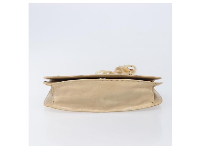 PRADA Schultertasche mit Kette aus Leder Beige Auth bs37117 - Ansicht 5