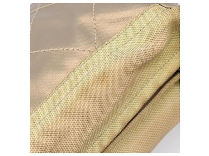 Borsa a tracolla CHANEL Paris Biarritz Tela rivestita Oro Argento CC Auth bs37395 D'oro - vista 14