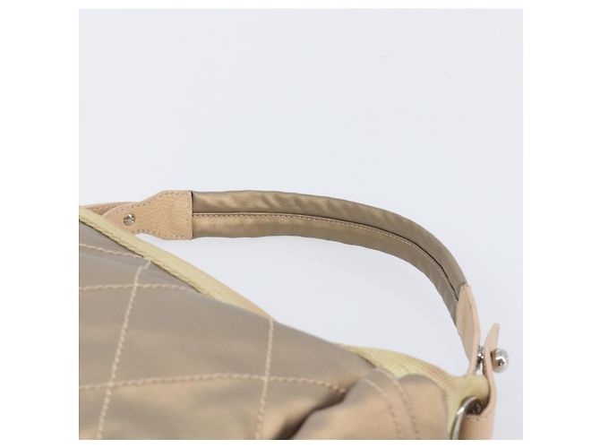 Borsa a tracolla CHANEL Paris Biarritz Tela rivestita Oro Argento CC Auth bs37395 D'oro - vista 15