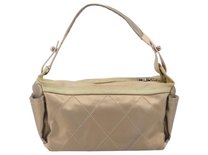 Borsa a tracolla CHANEL Paris Biarritz Tela rivestita Oro Argento CC Auth bs37395 D'oro - vista 2