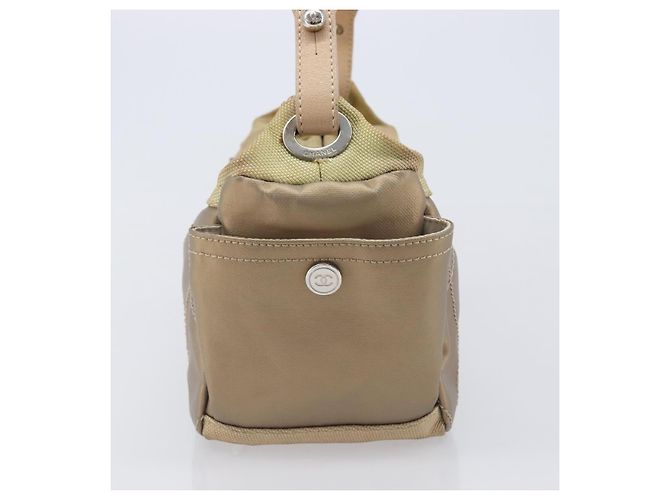 Borsa a tracolla CHANEL Paris Biarritz Tela rivestita Oro Argento CC Auth bs37395 D'oro - vista 3