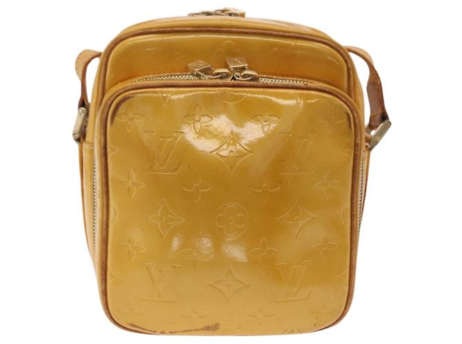 LOUIS VUITTON Monogram Vernis Wooster Bag Lime Yellow M91075 LV Auth ep15950 Golden - view 13