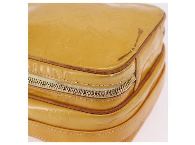 LOUIS VUITTON Monogram Vernis Wooster Bag Lime Yellow M91075 LV Auth ep15950 Golden - view 20