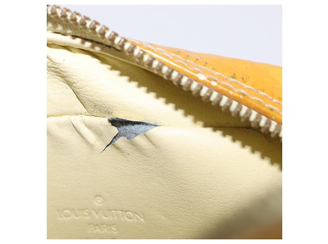 LOUIS VUITTON Monogram Vernis Wooster Bag Lime Yellow M91075 LV Auth ep15950 Golden - view 26