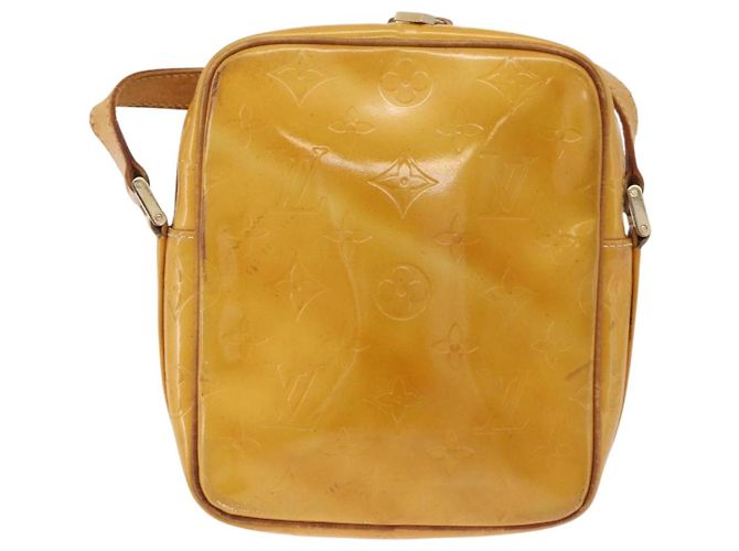 LOUIS VUITTON Monogram Vernis Wooster Bag Lime Yellow M91075 LV Auth ep15950 Golden - view 3