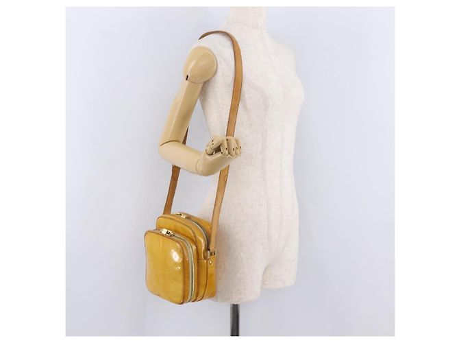 LOUIS VUITTON Monogram Vernis Wooster Bag Lime Yellow M91075 LV Auth ep15950 Golden - view 32