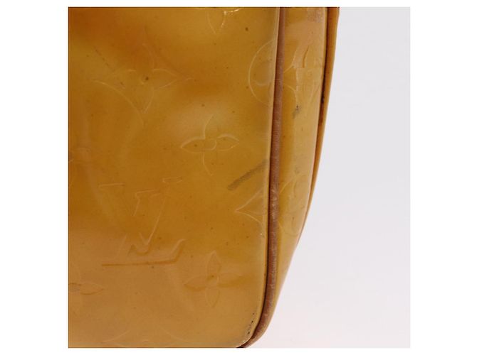 LOUIS VUITTON Monogram Vernis Wooster Bag Lime Yellow M91075 LV Auth ep15950 Golden - view 4