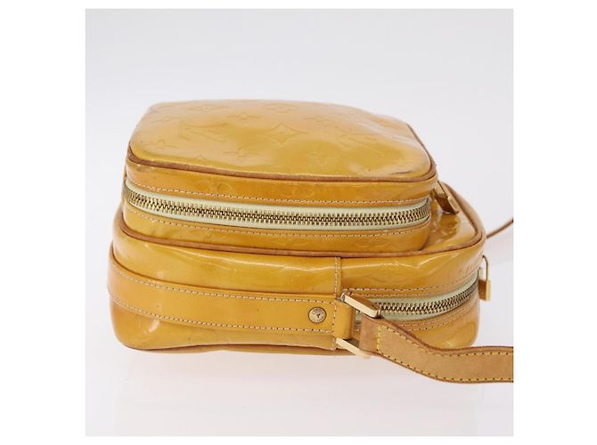 LOUIS VUITTON Monogram Vernis Wooster Bag Lime Yellow M91075 LV Auth ep15950 Golden - view 5