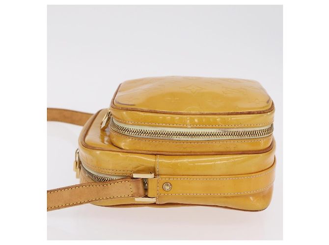 LOUIS VUITTON Monogram Vernis Wooster Bag Lime Yellow M91075 LV Auth ep15950 Golden - view 6