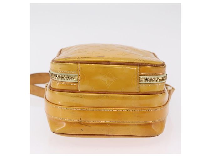 LOUIS VUITTON Monogram Vernis Wooster Bag Lime Yellow M91075 LV Auth ep15950 Golden - view 8