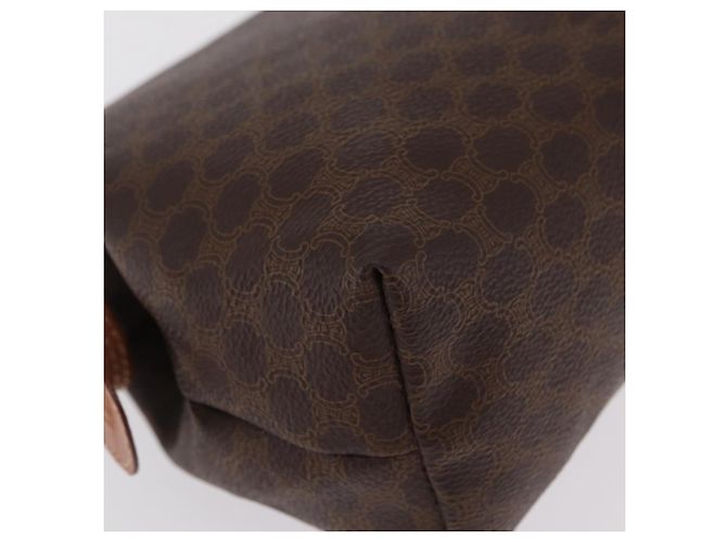 Céline Pouch CELINE Macadam Canvas PVC Brown Gold Tone Auth mr3008A Marrone - vista 15