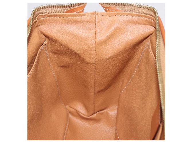 Céline Pouch CELINE Macadam Canvas PVC Brown Gold Tone Auth mr3008A Marrone - vista 19