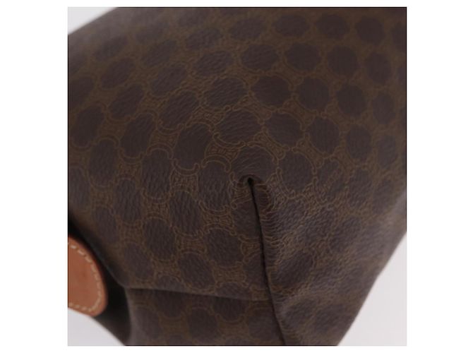 Céline Pouch CELINE Macadam Canvas PVC Brown Gold Tone Auth mr3008A Marrone - vista 7