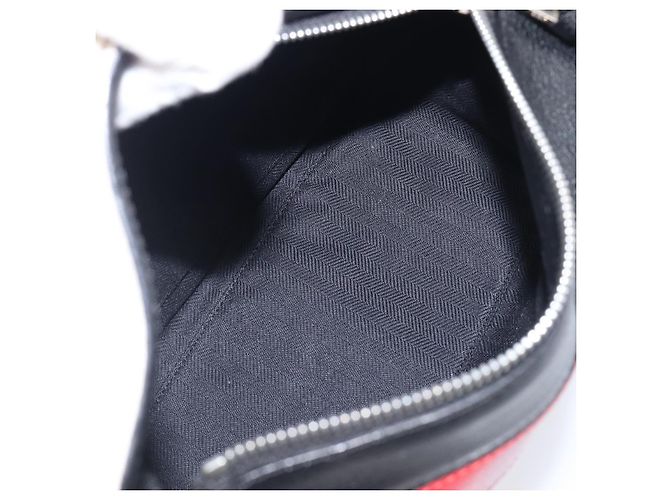 LOEWE Puzzle Bag Medium Handtasche Leder 2way Rot Silber Auth LN127M - Ansicht 11