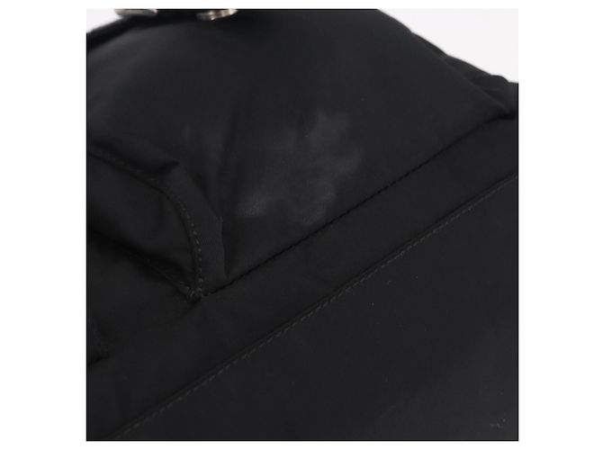 Bolso Tote PRADA Nylon Black Silver Auth 206115V Negro Plata - vista 15