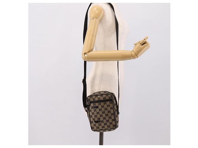 Borsa a tracolla GUCCI GG Canvas Beige Silver 018 1619 Auth ep16101 Argento - vista 24