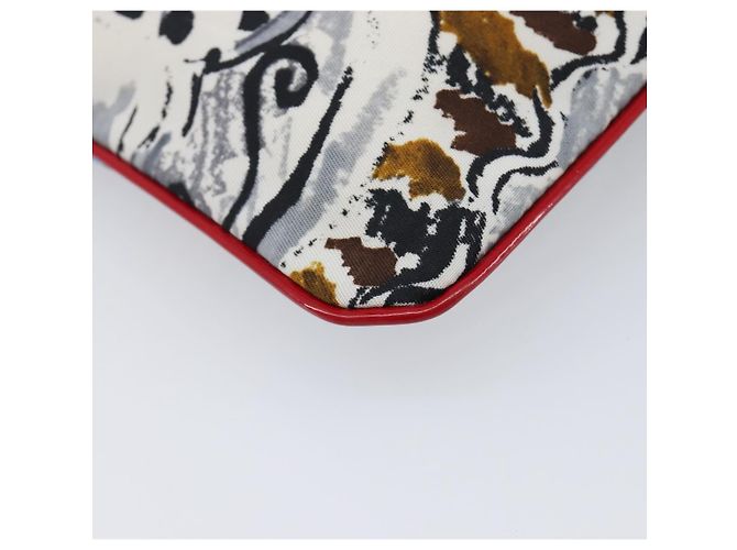 PRADA Nylon Pochette Multicolor Silver Auth bs37253A Silber Mehrfarben - Ansicht 14