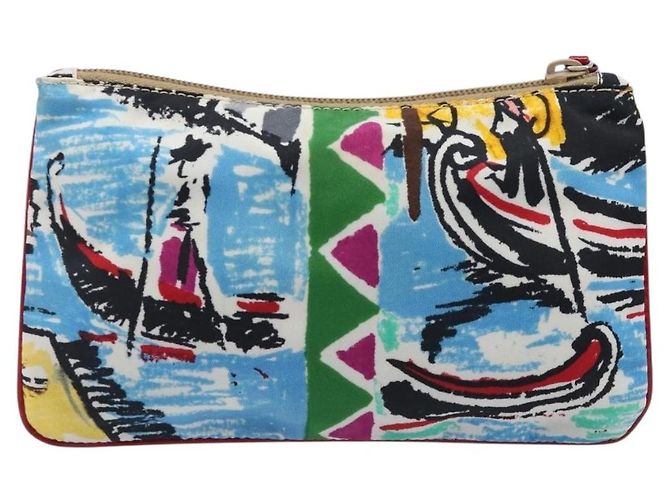PRADA Nylon Pochette Multicolor Silver Auth bs37253A Silber Mehrfarben - Ansicht 2