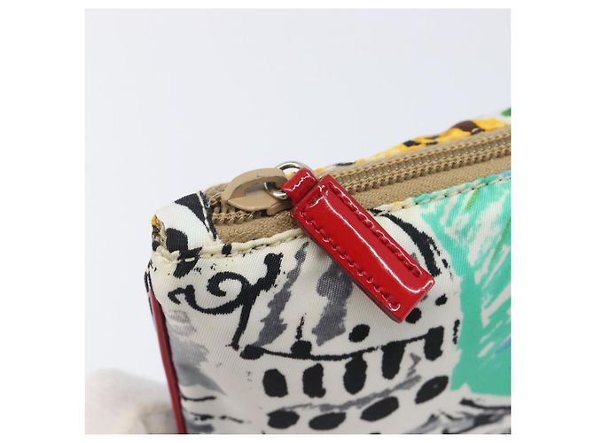 PRADA Nylon Pochette Multicolor Silver Auth bs37253A Silber Mehrfarben - Ansicht 9