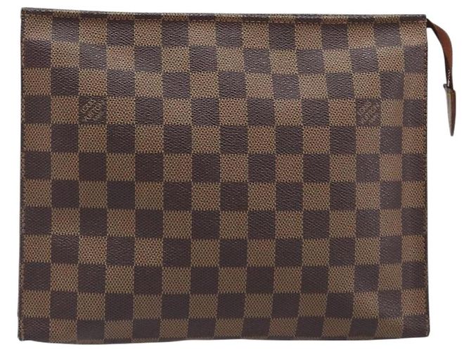 LOUIS VUITTON Damier Ebene Poche Toilette 26 Pouch N47543 LV Auth 205944A - vista 13