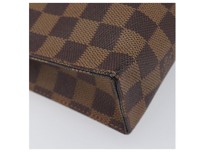 LOUIS VUITTON Damier Ebene Poche Toilette 26 Pouch N47543 LV Auth 205944A - vista 14