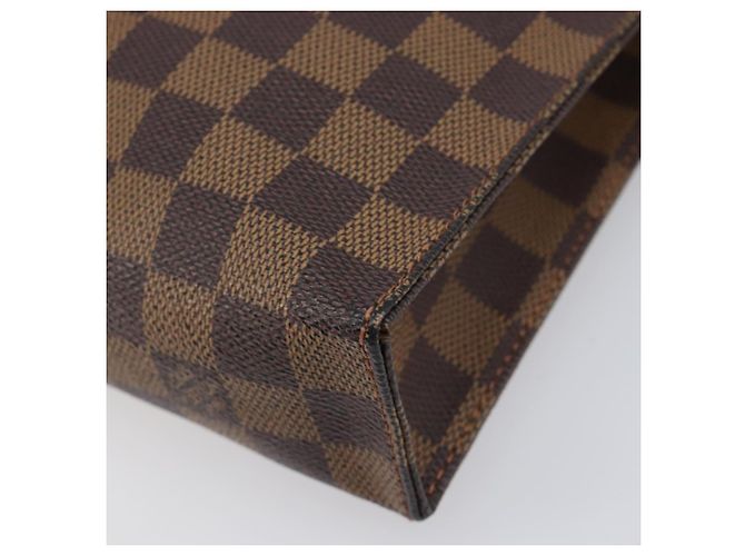 LOUIS VUITTON Damier Ebene Poche Toilette 26 Pouch N47543 LV Auth 205944A - vista 7