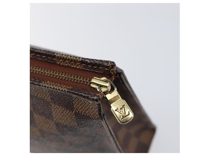 LOUIS VUITTON Damier Ebene Poche Toilette 26 Pouch N47543 LV Auth 205944A - vista 9