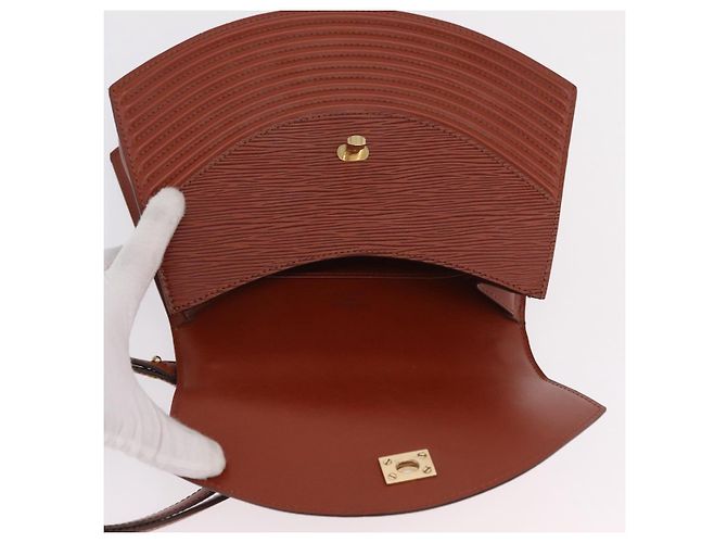 LOUIS VUITTON Epi Tilsitt Pouch Brown M52603 LV Auth ep16268A Marrone - vista 21