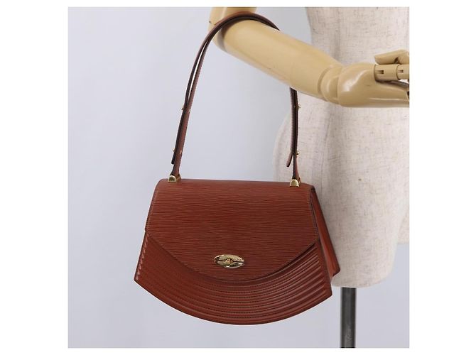 LOUIS VUITTON Epi Tilsitt Pouch Brown M52603 LV Auth ep16268A Marrone - vista 27