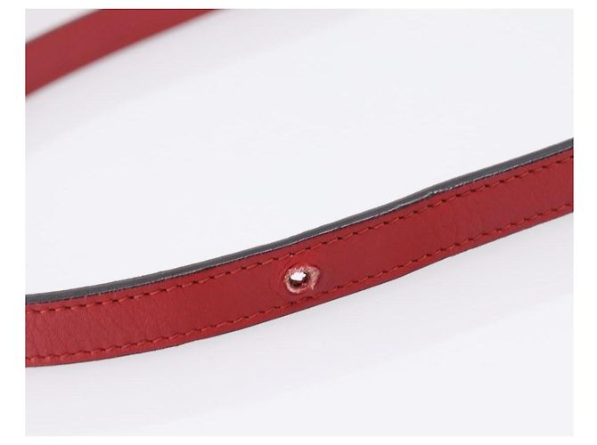 Borsa a tracolla GUCCI GG Marmont in pelle rossa e oro 447632 Auth ka6415 Rosso D'oro - vista 8