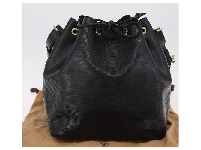 Borsa a tracolla LOUIS VUITTON Epi Petit Noe Nera M44102 LV Auth 200846 Nero - vista 12