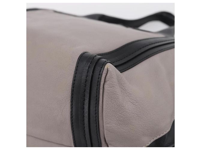 Chloé Bolsa de mão Chloe em couro cinza tom dourado Auth mr2941 Marrom - vista 13