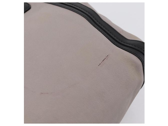 Chloé Bolsa de mão Chloe em couro cinza tom dourado Auth mr2941 Marrom - vista 15
