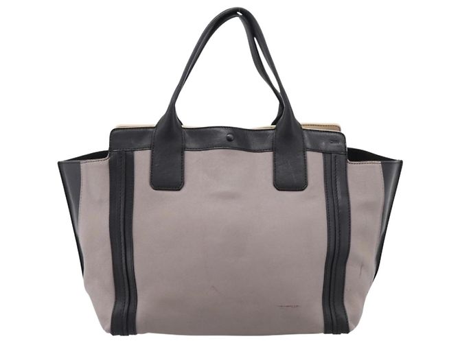 Chloé Bolsa de mão Chloe em couro cinza tom dourado Auth mr2941 Marrom - vista 2