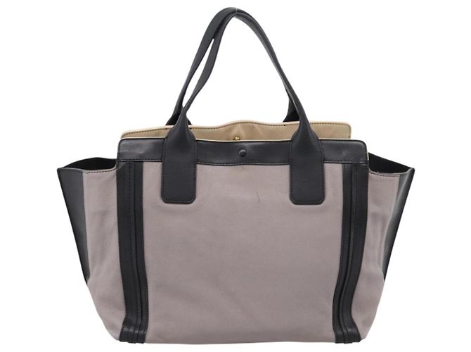 Chloé Bolsa de mão Chloe em couro cinza tom dourado Auth mr2941 Marrom - vista 3
